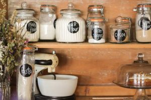 Pasta, cocoa, plain flour