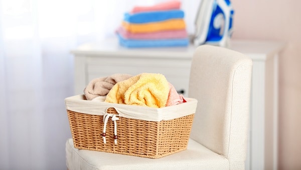 Towels in basket