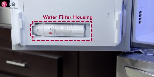 change water filter in LG refrigerator