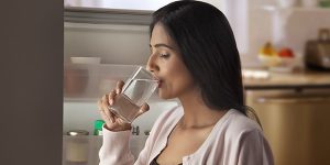 Girl drinking water