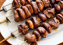 Steak and Mushroom Kabobs